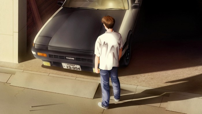 Toyota AE86 with Character from Initial D