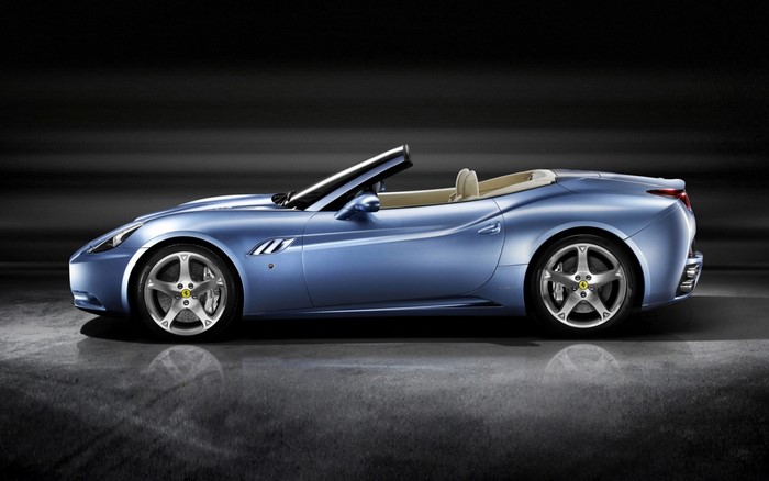 Blue Ferrari California Convertible Sports Car