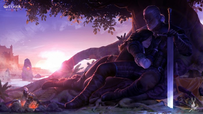 Geralt and Yennefer from The Witcher 3: Wild Hunt