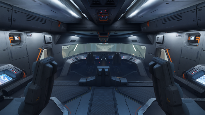 Cockpit of the MISC Starfarer in Star Citizen