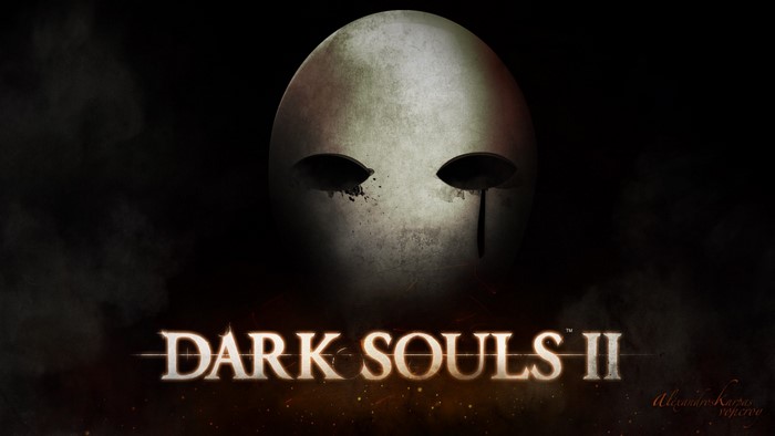 Dark Souls II game logo with mask