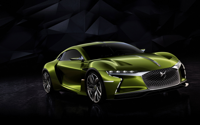 Green DS E Tense concept sports car