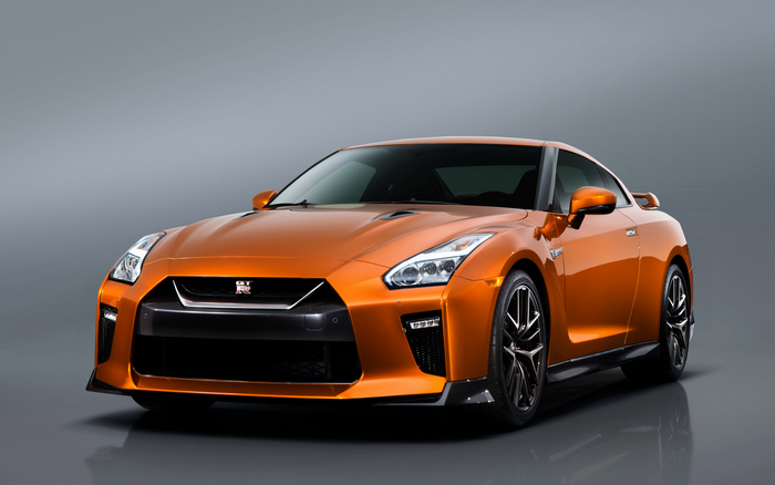 Orange Nissan GT-R R35 Sports Car