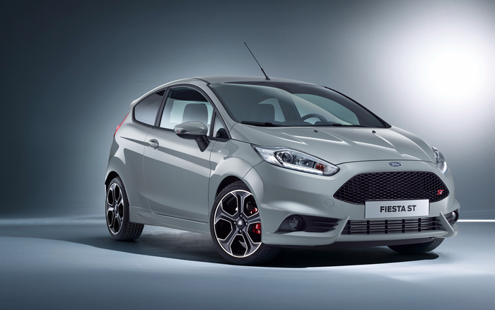 Gray Ford Fiesta ST hatchback car