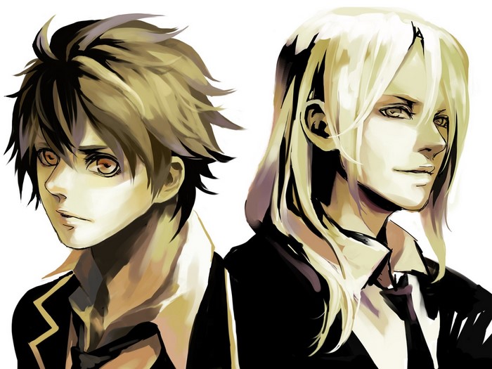 Two anime boys with different hair colors