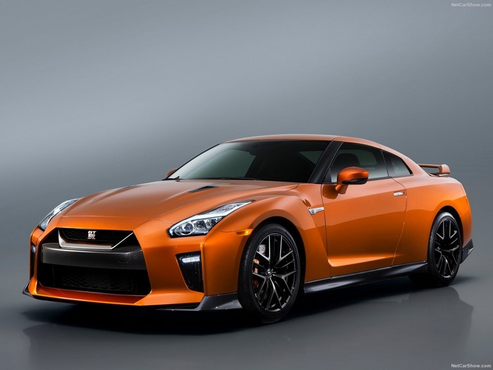 Orange Nissan GT-R Sports Car