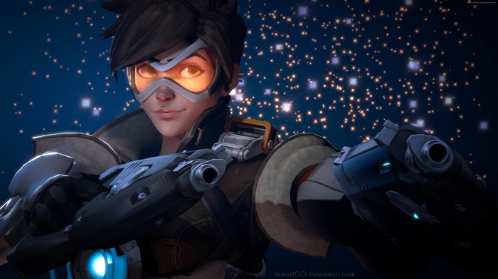 Tracer from Overwatch in 4K