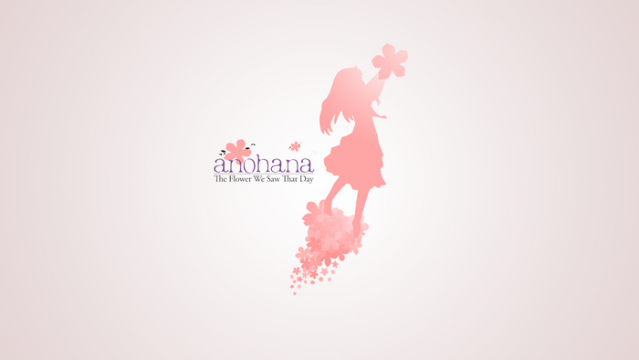 Anohana: The Flower We Saw That Day logo with silhouette
