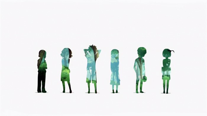 Anohana: The Flower We Saw That Day characters silhouette illustration