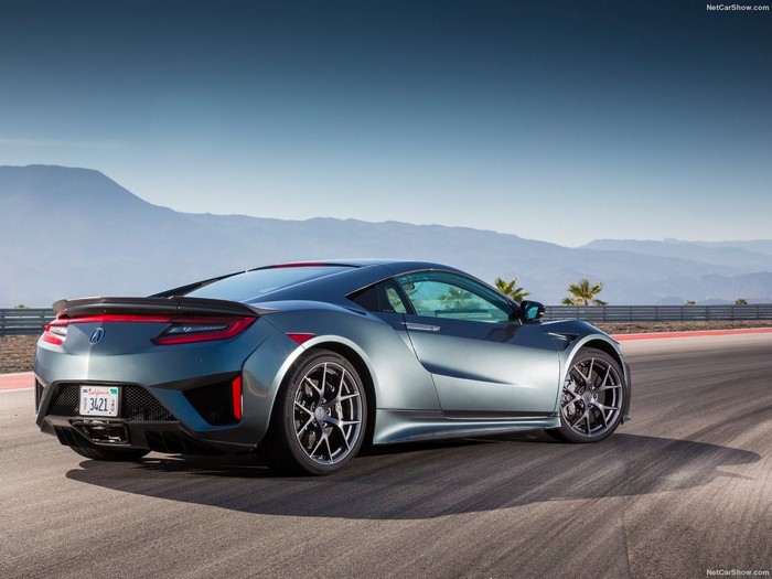 Acura NSX 2017 sports car on a racetrack