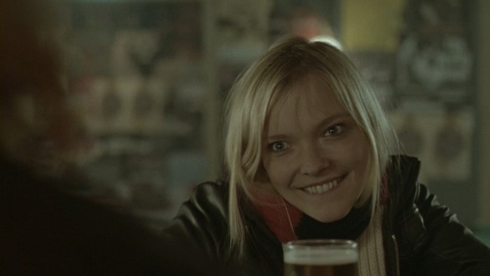 Viktoria Winge smiling in a bar