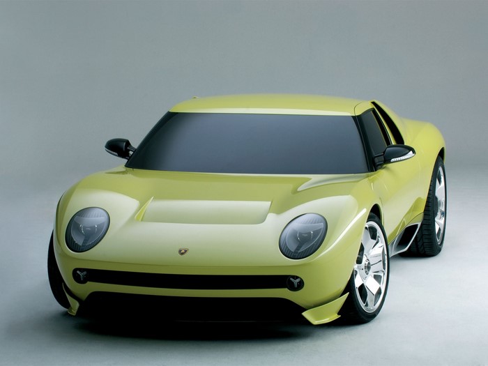 Yellow Lamborghini Miura Concept Car