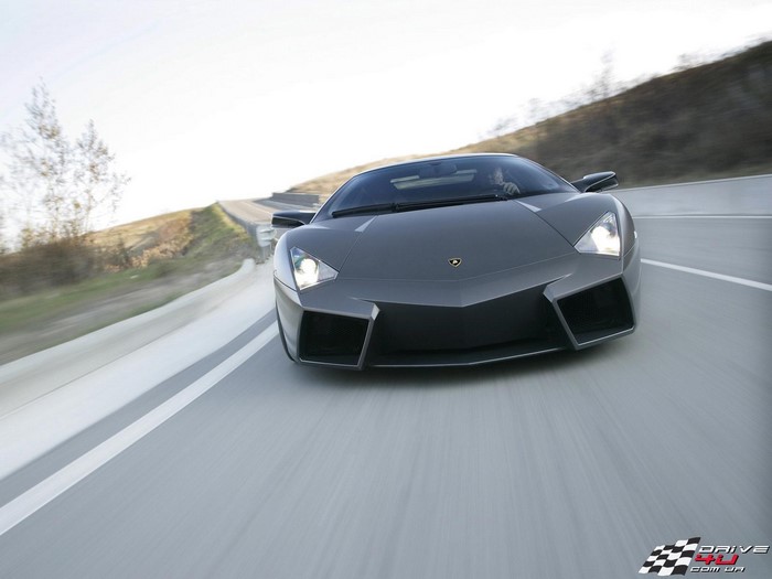 Lamborghini Reventon driving on a road
