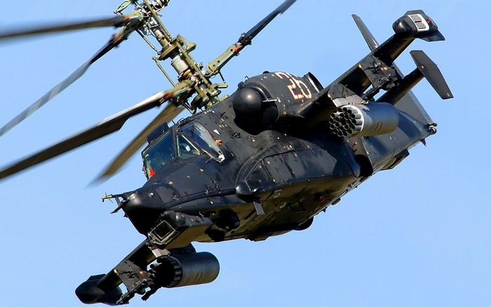 Kamov Ka-50 attack helicopter in flight