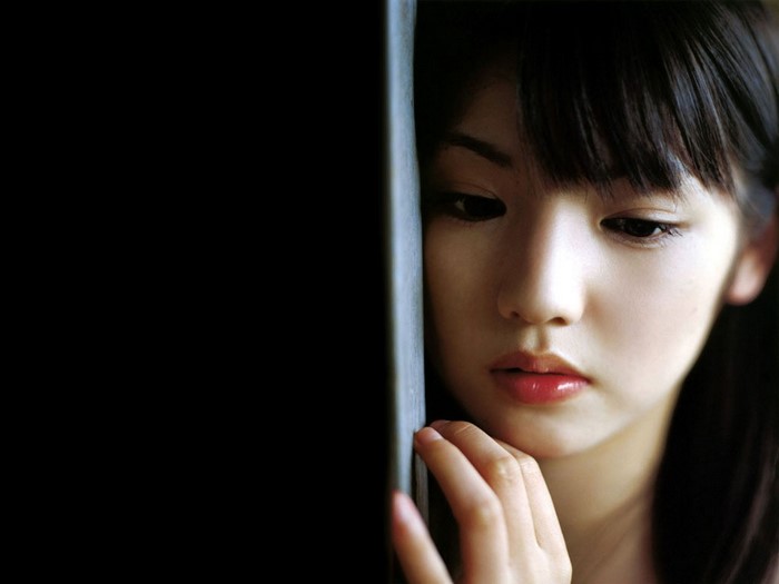 Sayumi Michishige, Japanese model, close-up portrait
