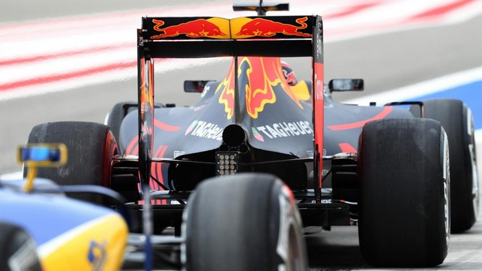 Red Bull Racing Formula 1 car rear view