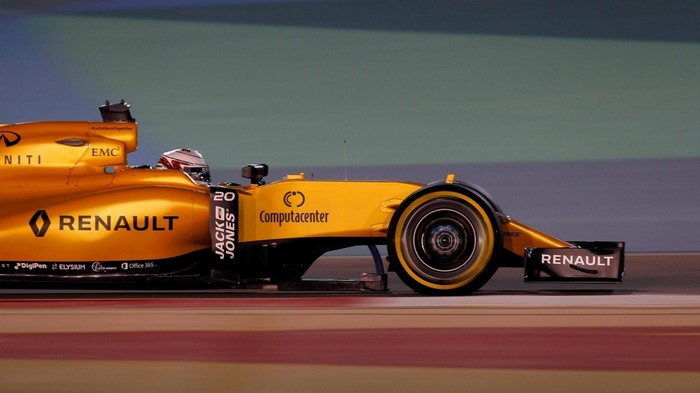 Renault Formula 1 race car on track