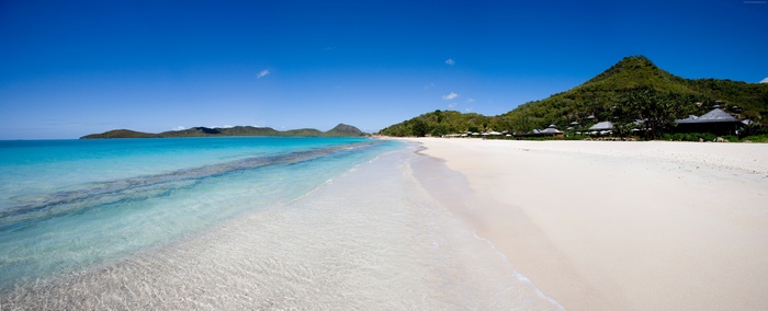 Hermitage Bay, Antigua: Caribbean Beach with Lush Hills