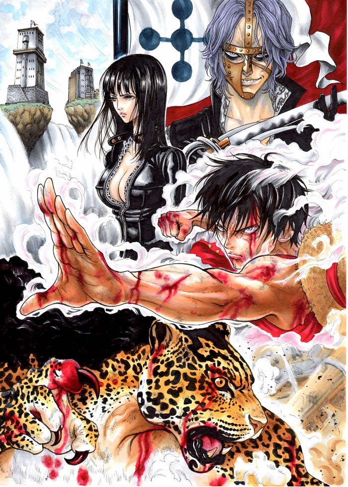 Monkey D. Luffy and Nico Robin from One Piece