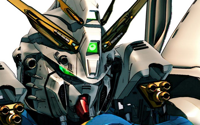 Gundam Robot Head Close-up