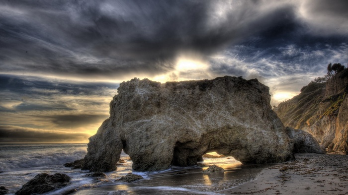 El Matador State Beach Rock Arch at Sunset