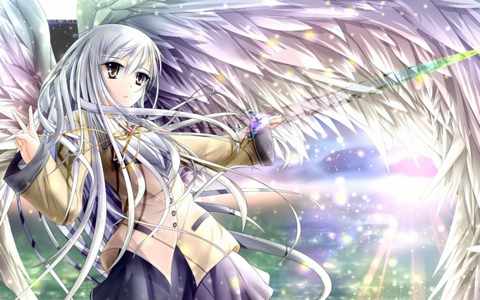 Angel from Angel Beats with white wings