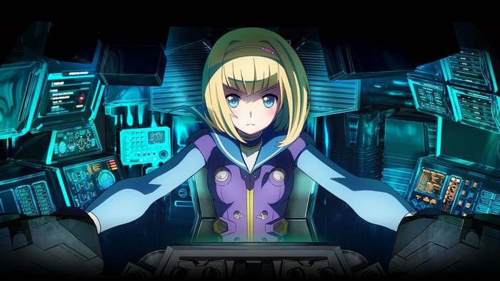 Milinda Brantini from Heavy Object in a cockpit