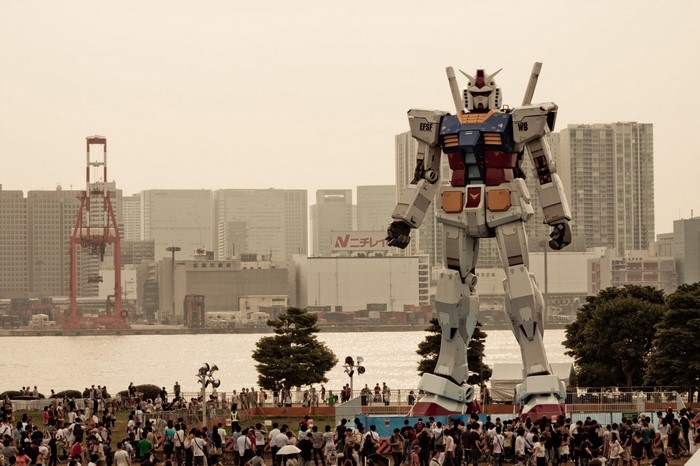 Giant Gundam statue in Odaiba, Tokyo, Japan