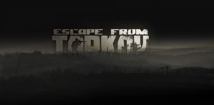 Escape from Tarkov logo over foggy landscape