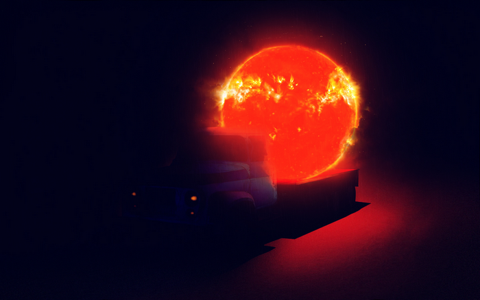 The Sun on a Truck Bed