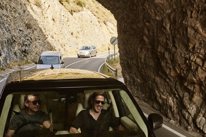Steve Coogan and Rob Brydon driving in The Trip to Spain