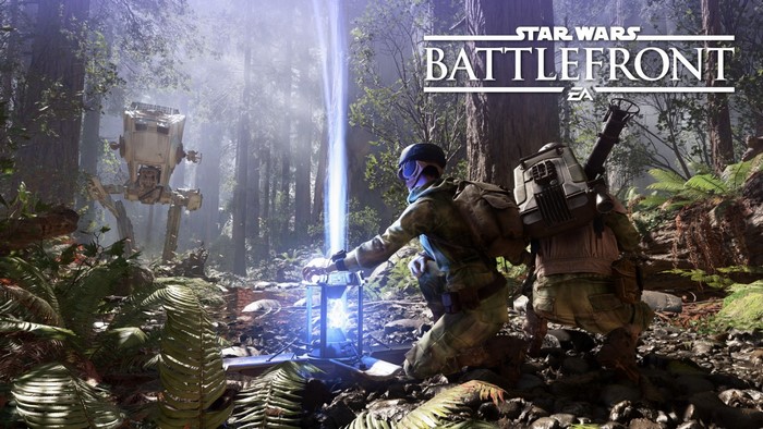 Star Wars Battlefront EA screenshot with AT-ST walker