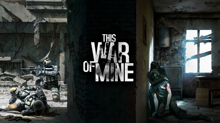 This War of Mine game art with soldiers and civilians