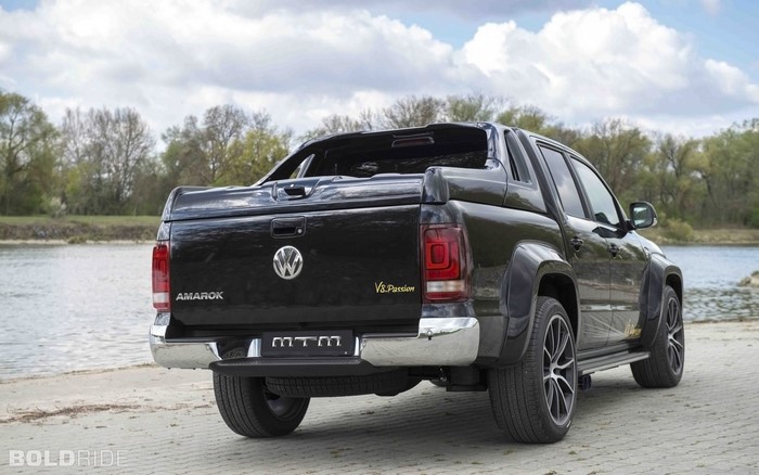 Black Volkswagen Amarok V8 Passion pickup truck