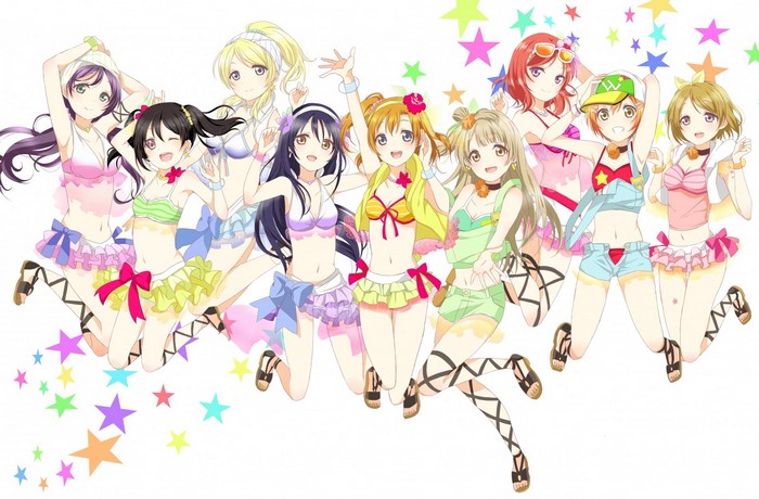 Love Live! School Idol Festival characters in swimsuits