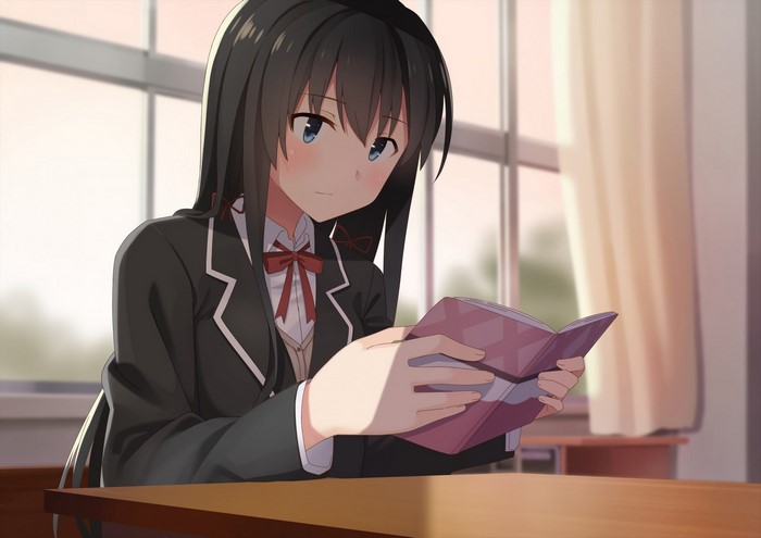 Yukinoshita Yukino from Yahari Ore no Seishun Love Comedy wa Machigatteiru reading a book