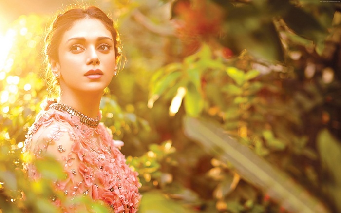 Aditi Rao Hydari in a pink floral dress