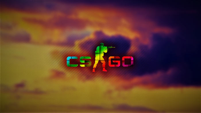 CS:GO logo with rainbow colors and soldier silhouette