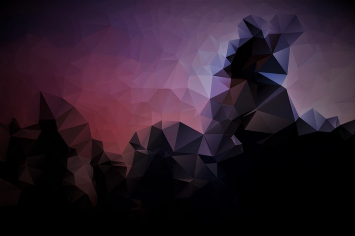 Abstract geometric shapes with pink and purple light