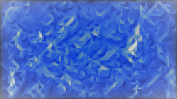 Abstract 3D blue and white geometric pattern