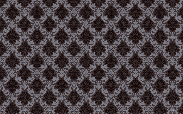 Damask pattern in brown and grey