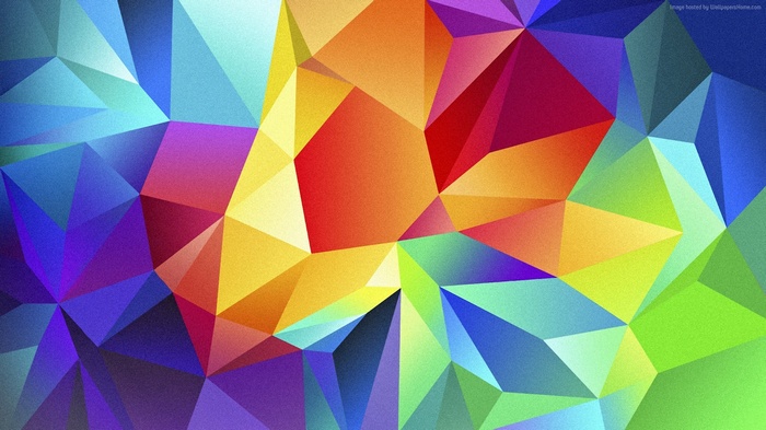 pattern, polygon, orange, background, 4k, wallpaper, red, blue, triangle, android