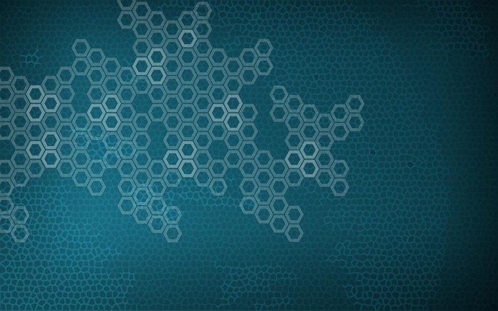 Hexagonal pattern on a textured blue background