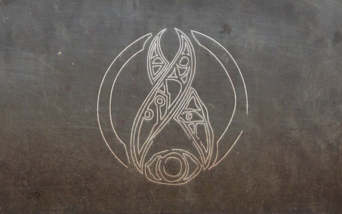 Tribal symbol with eye motif