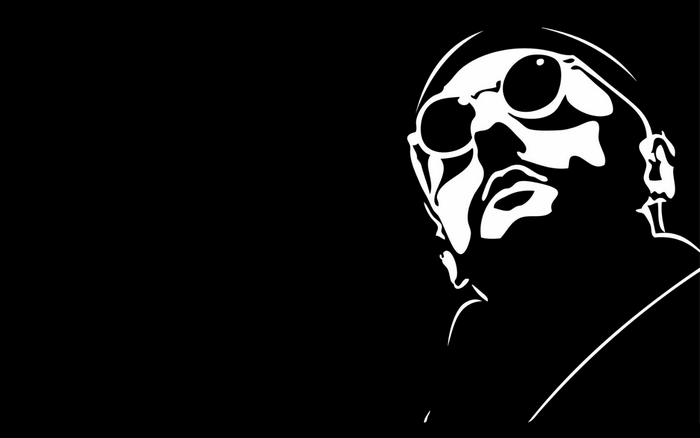 Illustration of Jean Reno wearing sunglasses