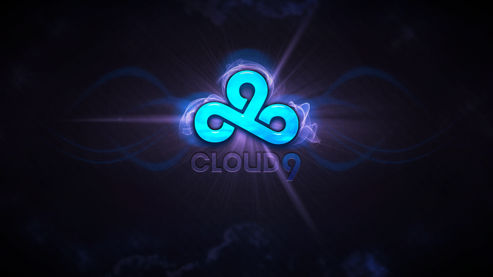 Cloud9 logo with blue light effects