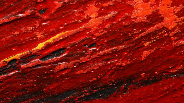 Abstract red and black textured painting
