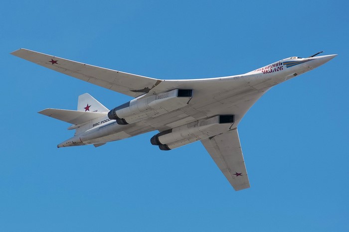 Tupolev Tu-160 strategic bomber in flight
