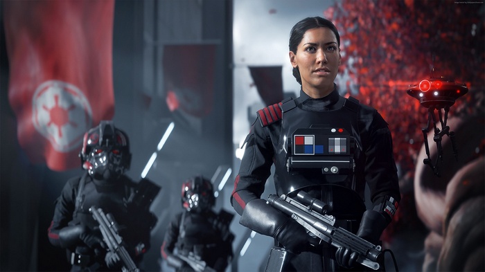 Iden Versio and Stormtroopers from Star Wars: Battlefront II