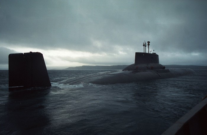 Russian Project 971 Akula submarine at sea